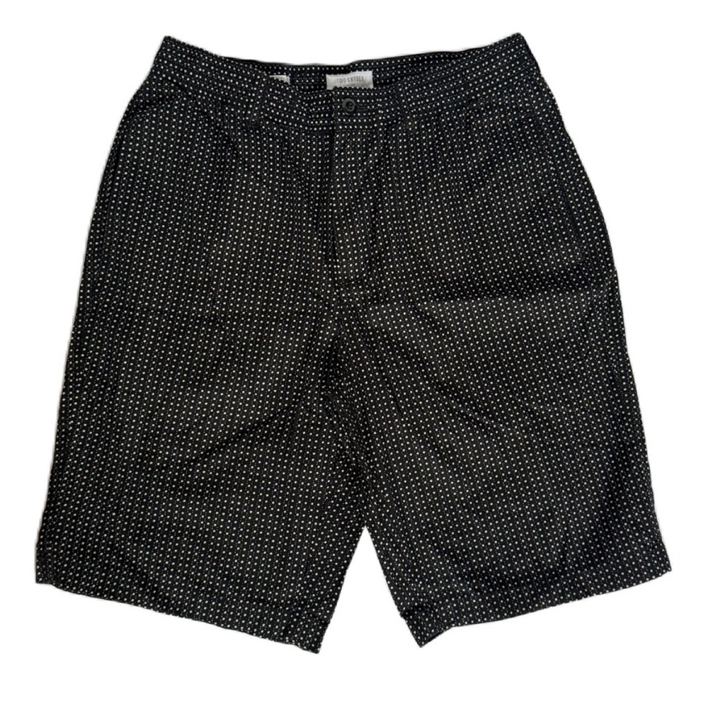 TODD SNYDER Men's Black Polka Dot Casual Shorts Size S